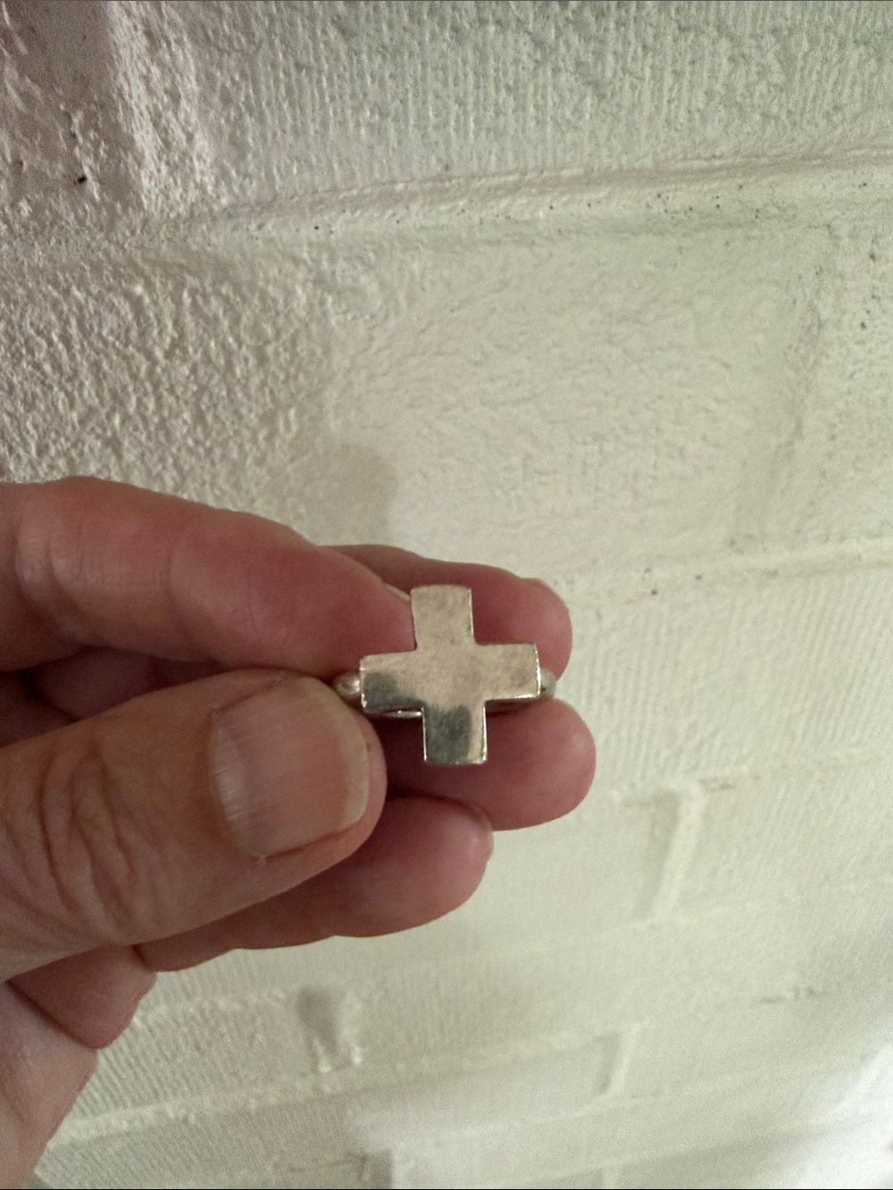 Southeastern style sterling cross ring